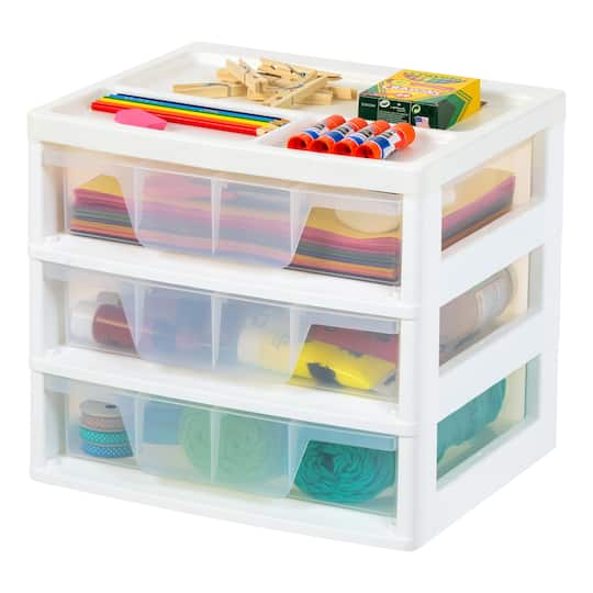 IRIS 13" Clear Tabletop Storage Drawers